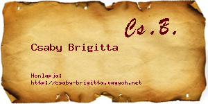 Csaby Brigitta névjegykártya