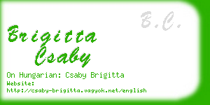 brigitta csaby business card